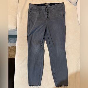 Torrid High Rise Bombshell Skinny Charcoal Button Fly Jeggings